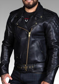 Biker's Leather Jacket Police/Cop Style for sale
