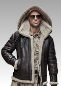 Bomia Airforce Shearling Leather Bomber Jacket FOR SALE