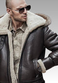 Bomia Airforce Shearling Leather Bomber Jacket for sale