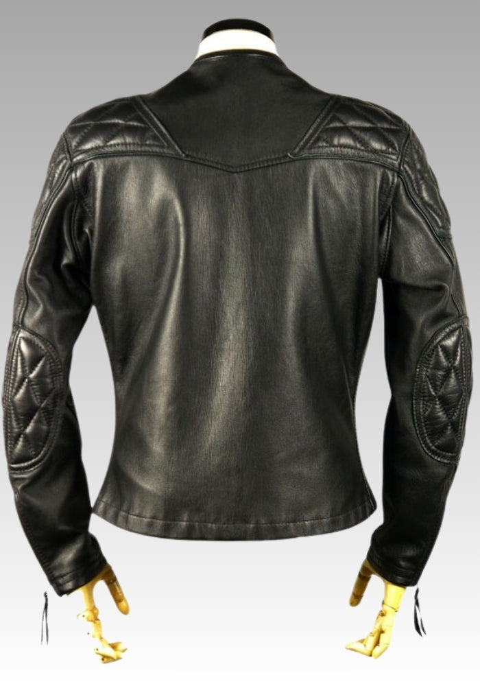 Classic Leather Motorcycle Biker Jacket for sale