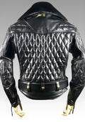 Gay Leather Uniform Jacket with Padded Back Panel for sale