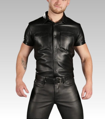 Lambskin Classic Leather Shirt for sale