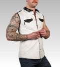 Lambskin Sleeveless Leather Shirt for sale