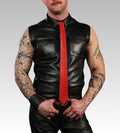 Lambskin Sleeveless Leather Shirt for sale