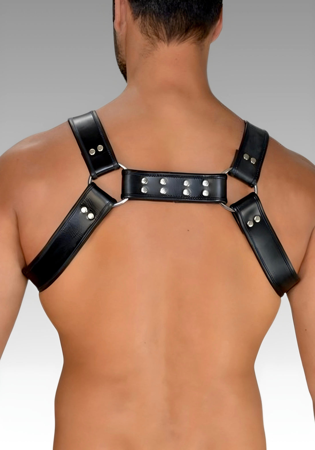 Leather Bulldog Chest Harness - Black for sale