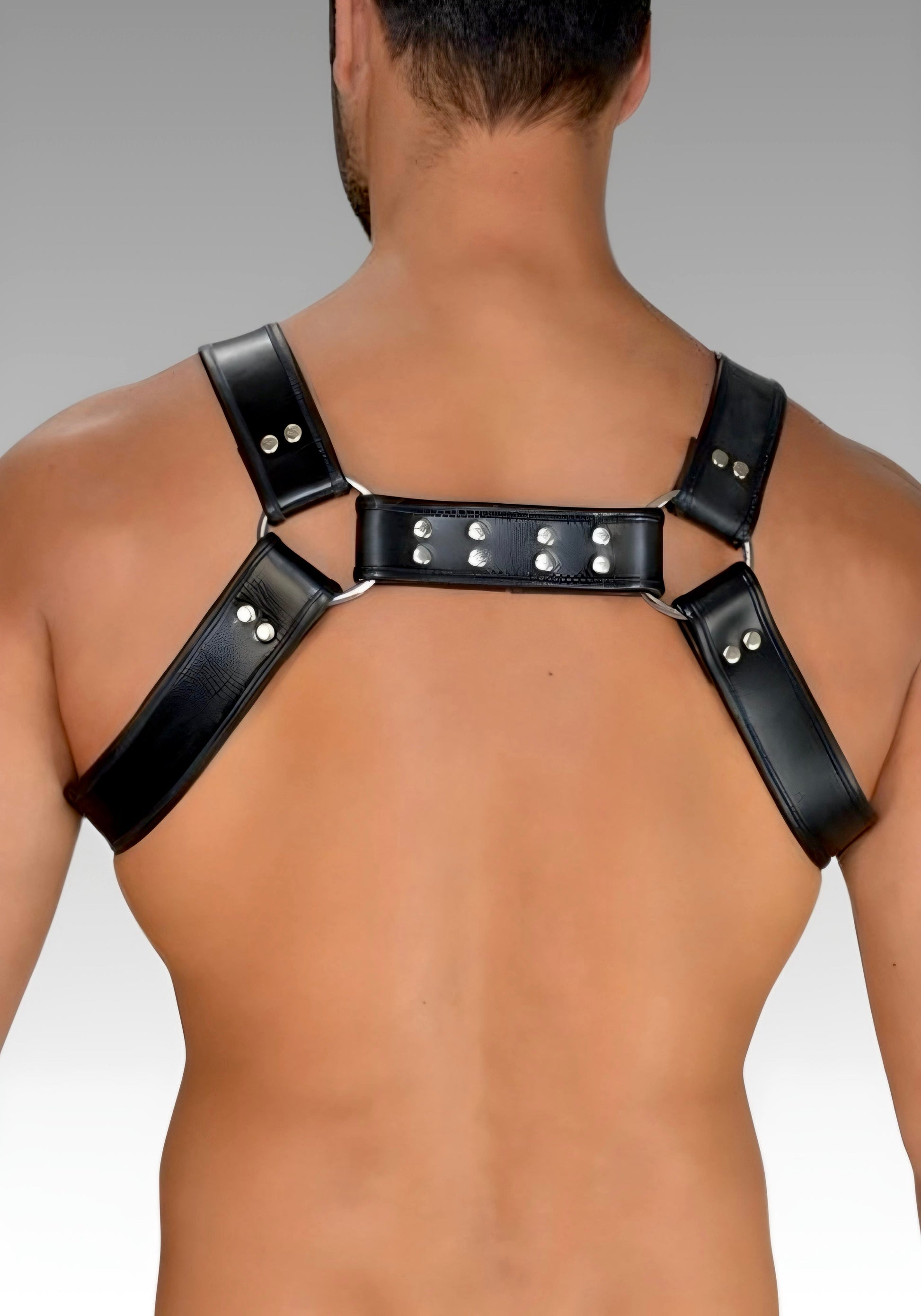 Leather Bulldog Chest Harness - Black for sale