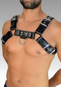 Leather Bulldog Chest Harness - Black for sale