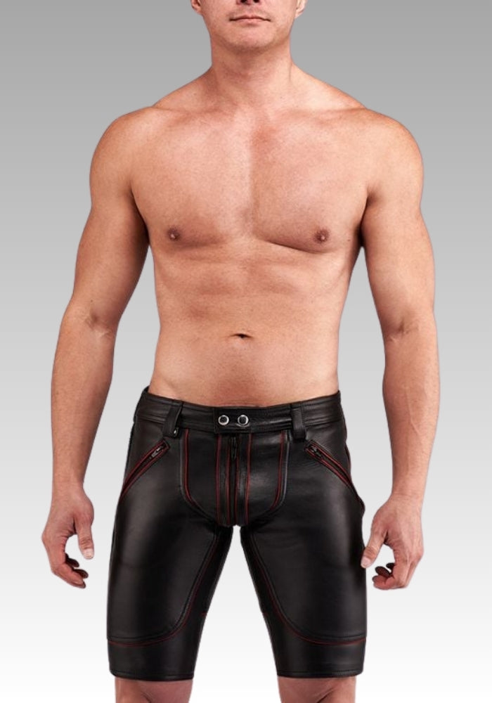 Leather FXXXer Shorts Color Piping for sale