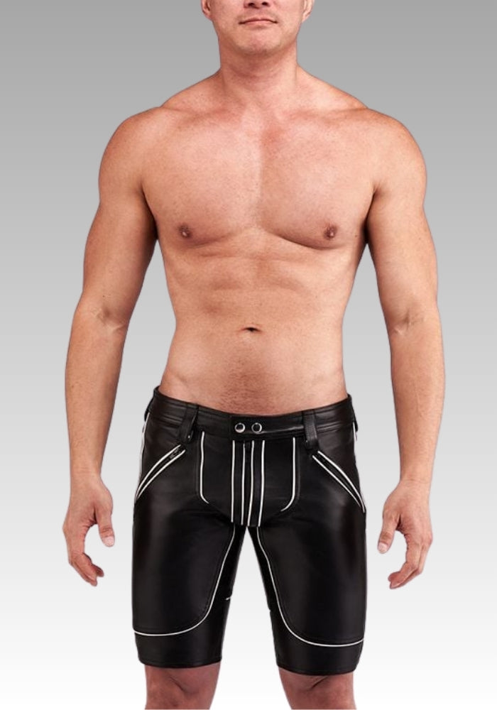 Leather FXXXer Shorts Color Piping for sale