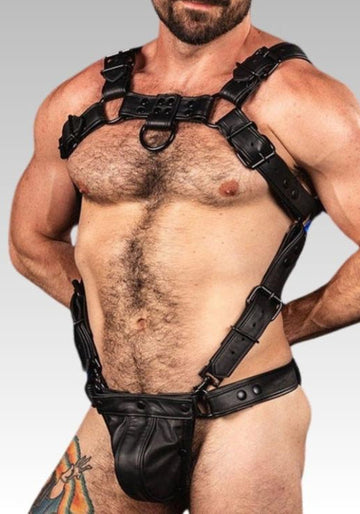 Leather Trojan Body Harness - Black for sale