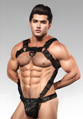 Leather Trojan Body Harness - Black for sale