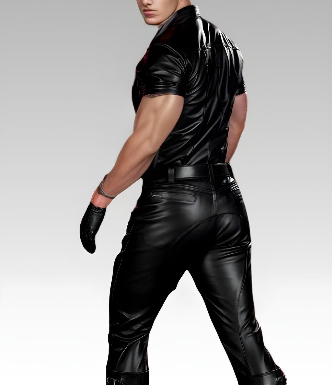 Leather Uniform Pant Black for sale