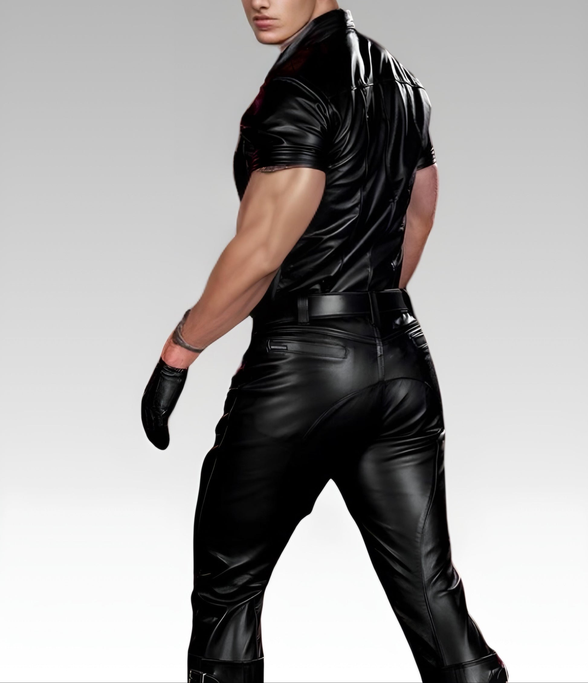 Leather Uniform Pant Black for sale