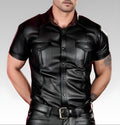 Leather Uniform Shirt Black for sale