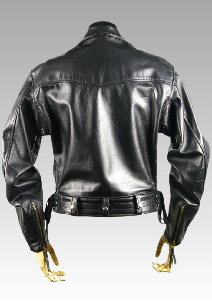 Men’s Black Leather Uniform Biker Jacket for sale