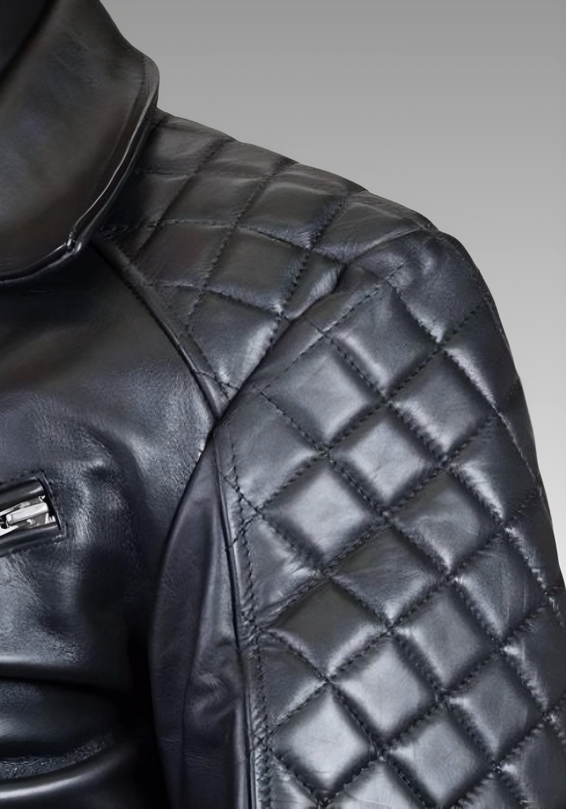 Men’s Black Real Leather Moto Jacket for sale