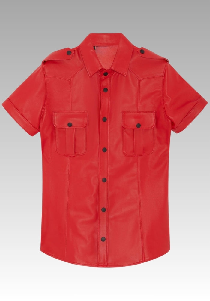 Men’s Huxley Leather Uniform Shirt for sale