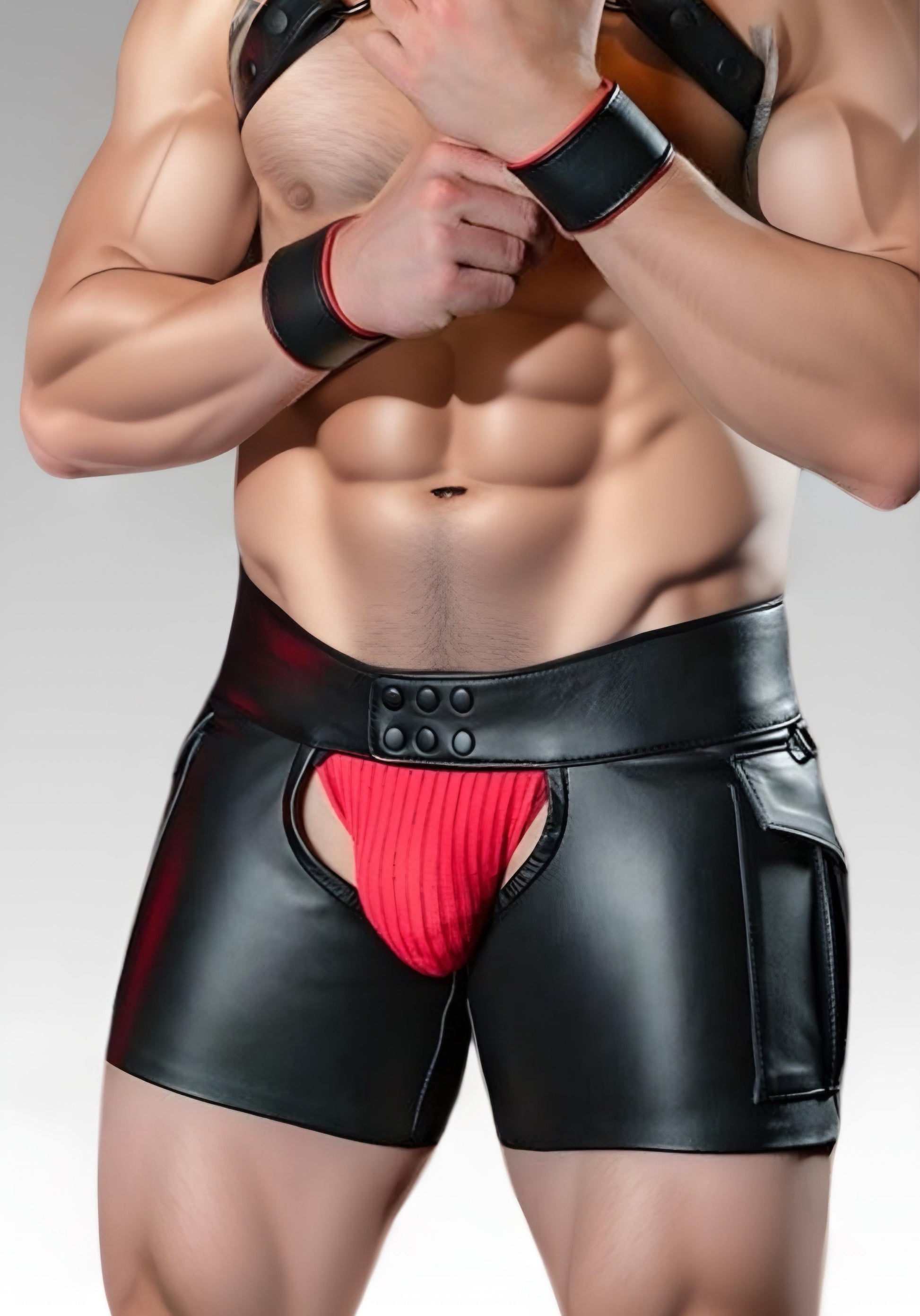 Men’s Leather Chap Shorts for sale