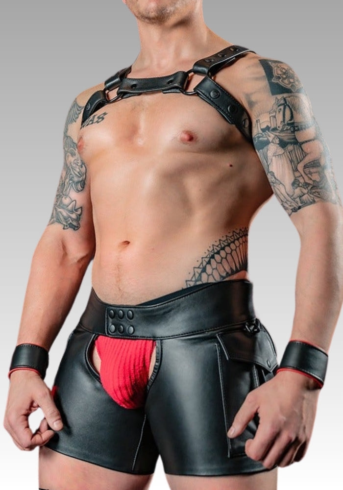 Men’s Leather Chap Shorts for sale