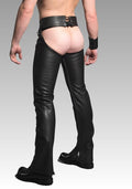 Men’s Leather Chaps 7-Snap Waistband for sale
