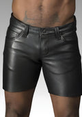 Men’s Leather Jean Shorts for sale