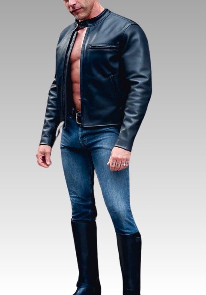 Men's Leather Motocross Jacket for sale