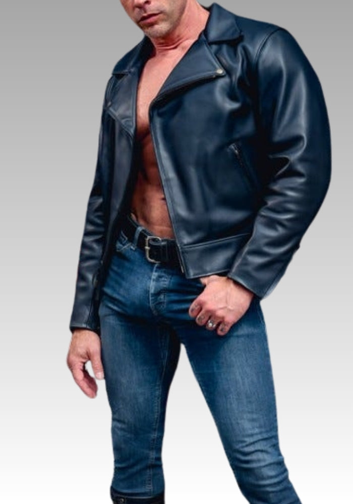 Men’s Leather Motorcycle Jacket for sale