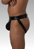Men’s Leather Zipper Jockstrap for sale