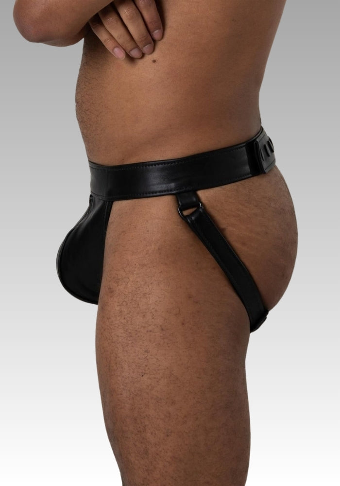 Men’s Leather Zipper Jockstrap for sale