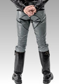 Men’s Real Leather Gray Uniform Pants for sale