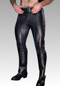 Mens Leather Piped Uniform Pants - 3 Colors for sale