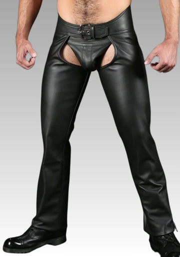Outside-Zip Classic Leather Chaps for sale