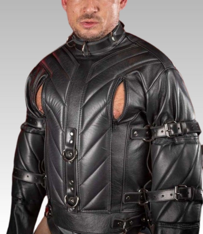 Ultra-Padded Leather BDSM Straitjacket for sale