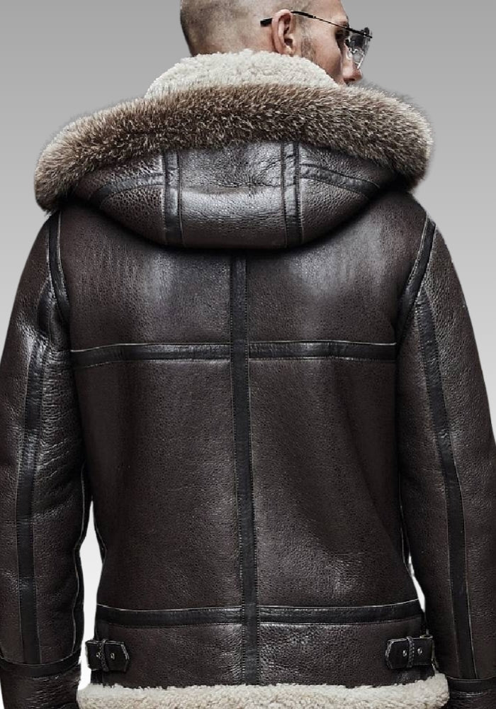 Bomia Airforce Shearling Leather Bomber Jacket FOR SALE