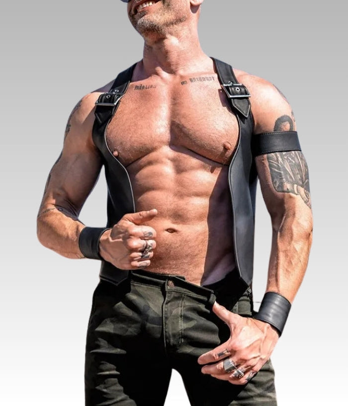 Buckle Berlin Bar Leather Vest for sale