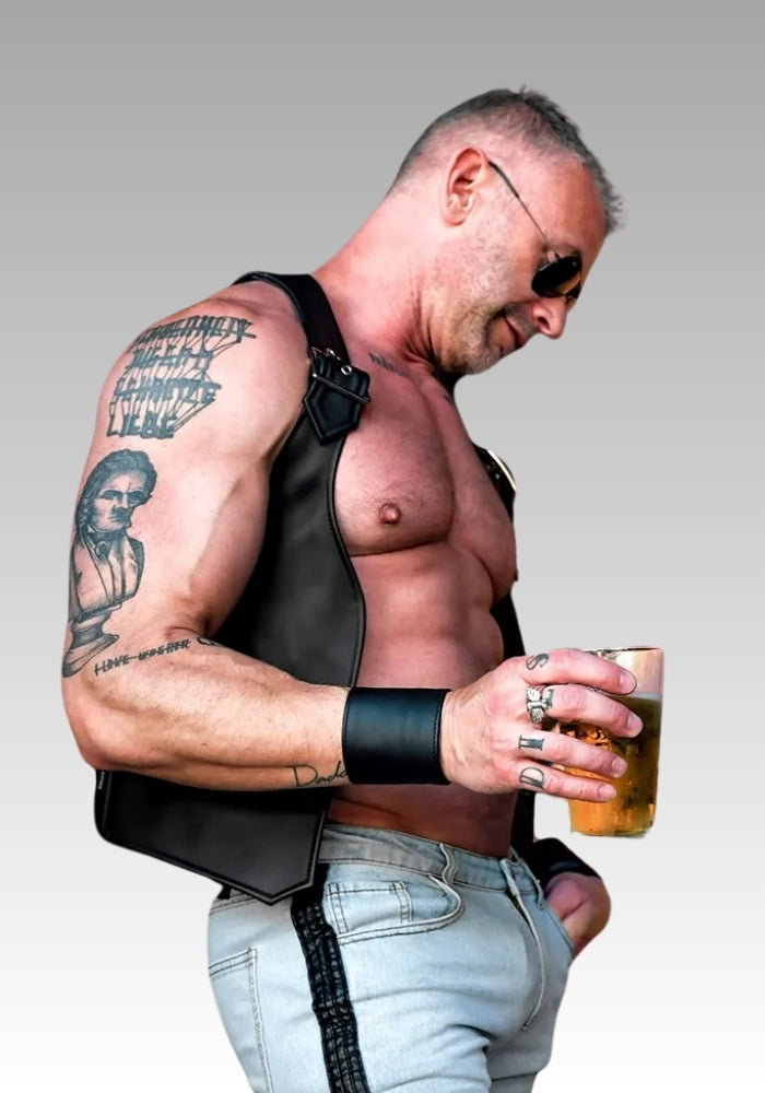 Buckle Berlin Bar Leather Vest for sale