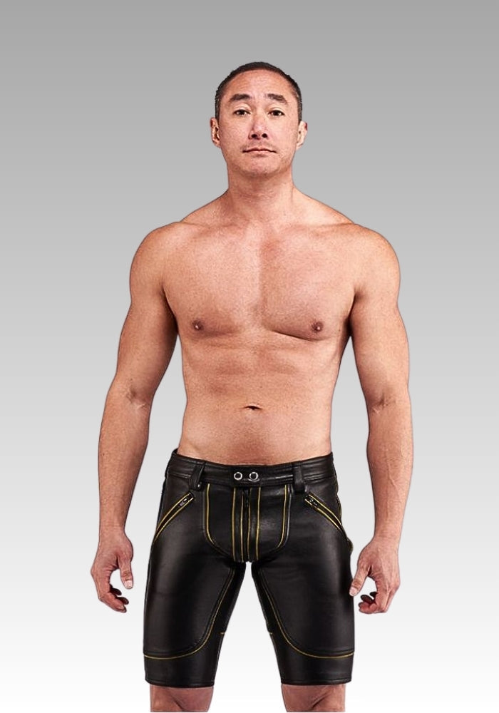 Leather FXXXer Shorts Color Piping for sale