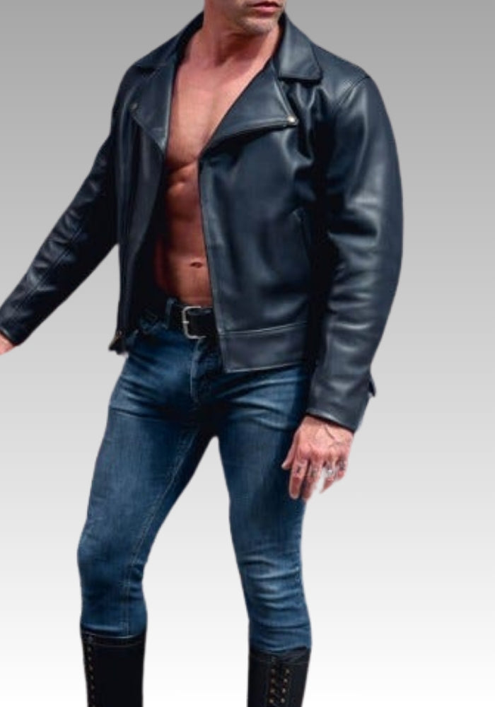 Men’s Leather Motorcycle Jacket for sale